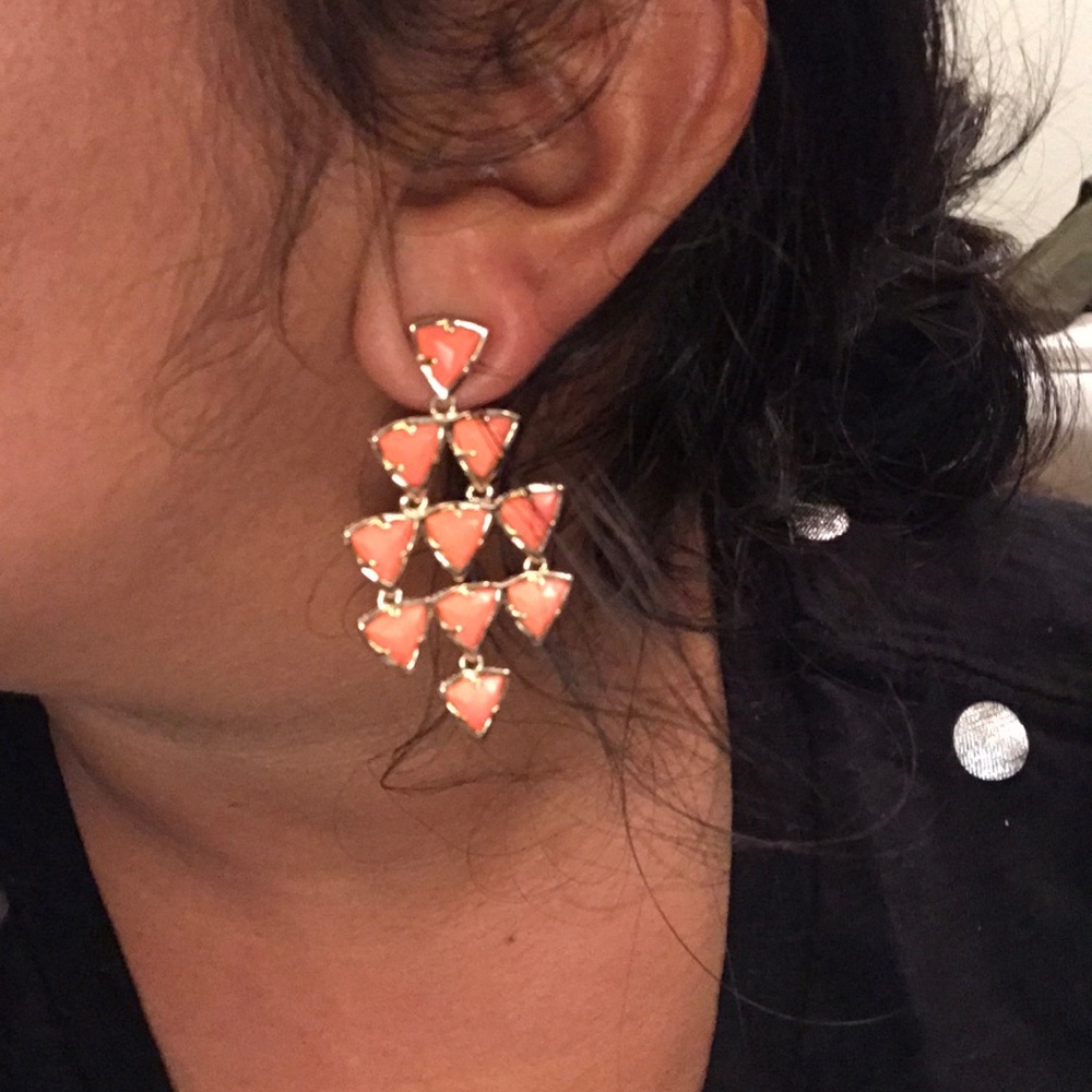Limited edition coral Kendra Scott earrings
